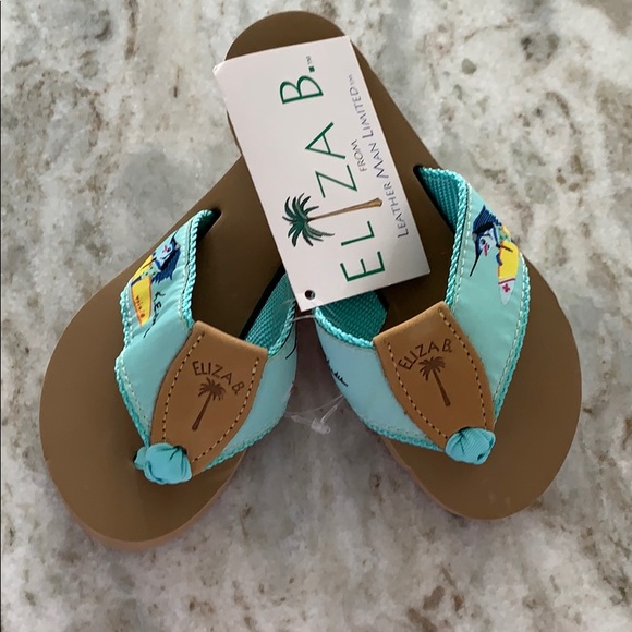 NWT GIRLS ELIZA B FLIP FLOPS SZ 12/1  SAILFISH 🏝 - Picture 2 of 4
